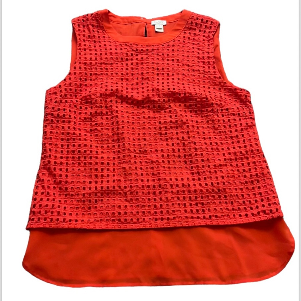 J. Crew Sleeveless Eyelet Top